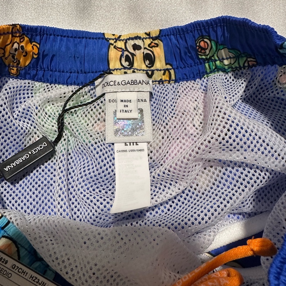 NEW DOLCE & GABBANA | Blue Teddy Bear Swim Trunks | Size 5 - Picture 6 of 9